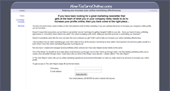 Desktop Screenshot of howtoearnonline.com